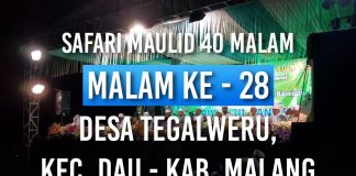 Malam Ke-28 Safari Maulid 40 Malam @ Dsn. Jengglong, Desa Tegalweru, Kec. Dau – Kab. Malang